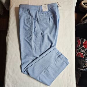 NWT Talbots Relaxed Chino All Cotton Baby Blue Pants sz 14